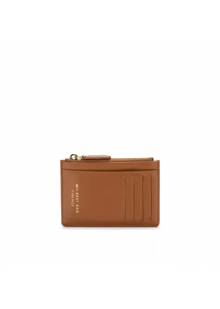 MY BEST BAG | PORTA CARTE PELLE MARRONE CAMMELLO Ritorno libero