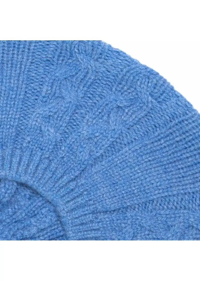 RIVIERA CASHMERE | BERRETTO BASCO TRECCE BLU Fino al 50% di sconto