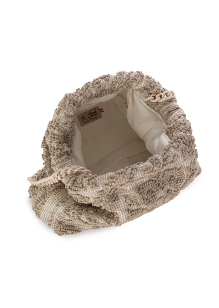 LE DAF | BORSA A TRACOLLA PICCOLA OLBIA BEIGE Enormi sconti