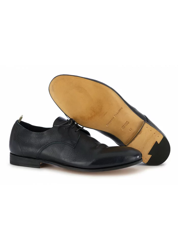 OFFICINE CREATIVE | SCARPE ALLACCIATE FODERATE IN PELLE BLU Italia