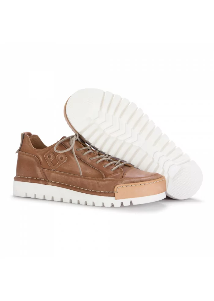BNG REAL SHOES | SNEAKERS EFFETTO VINTAGE "LA SABBIA" MARRONE Qualità Garantita