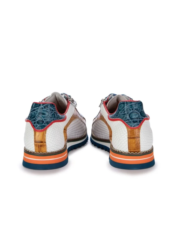 LORENZI | SCARPE ALLACCIATE FRESH BIANCO MARRONE BLU Offerte