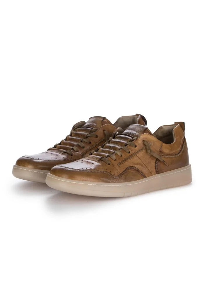 PAWELK'S | SNEAKERS CRUST CUOIO MARRONE Vendita Economica