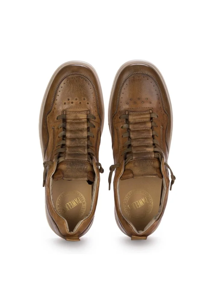 PAWELK'S | SNEAKERS CRUST CUOIO MARRONE Vendita Economica