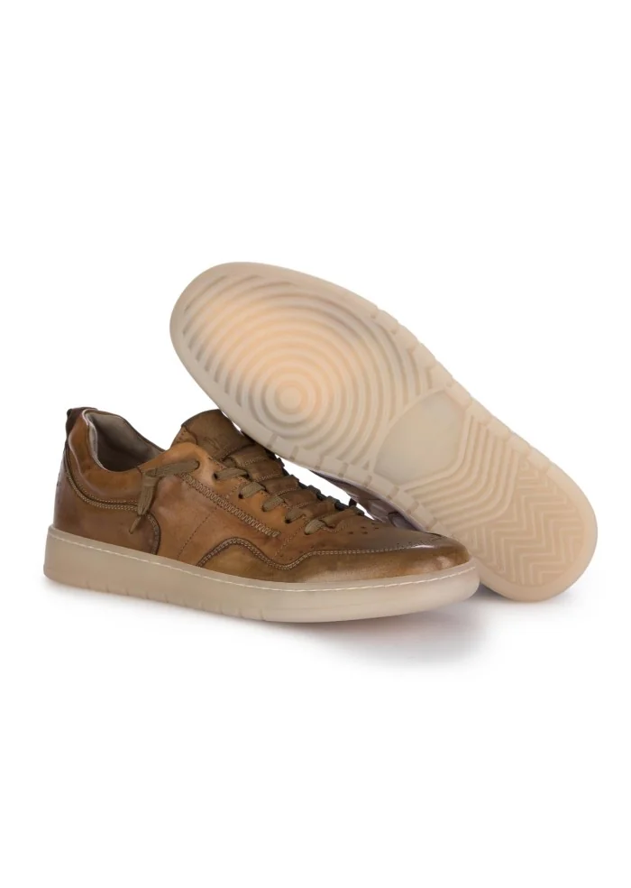 PAWELK'S | SNEAKERS CRUST CUOIO MARRONE Vendita Economica