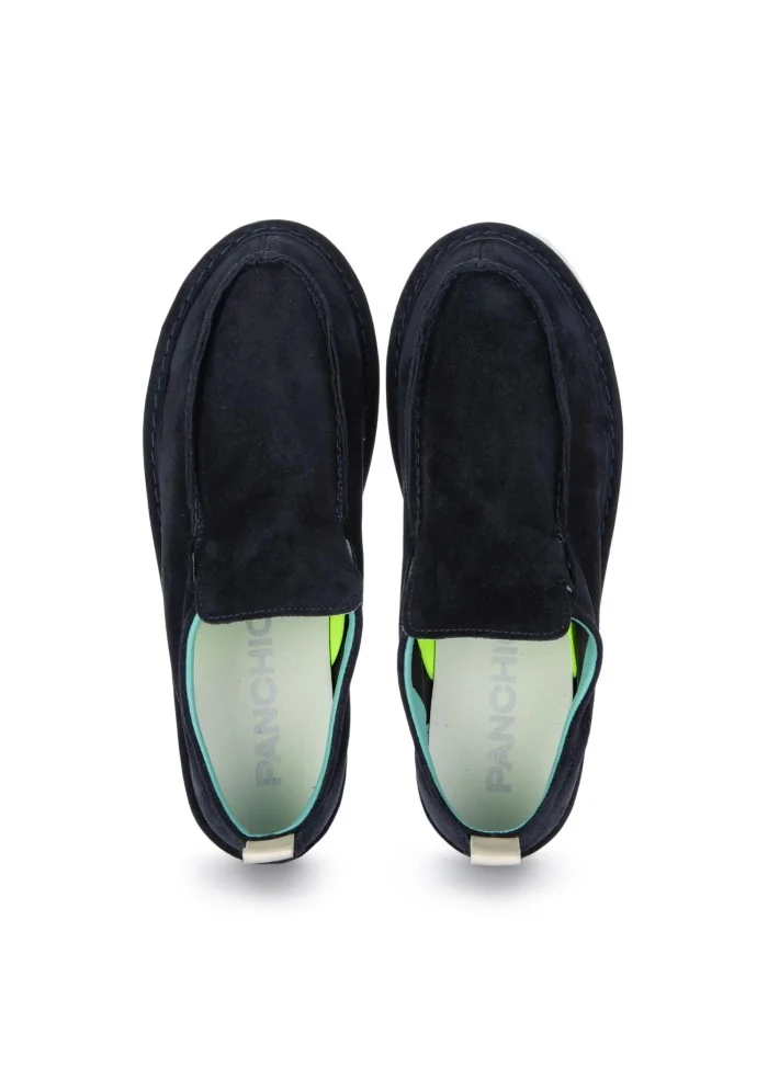 PANCHIC | SLIP ON CAMOSCIO BLU NOTTE Grande vendita