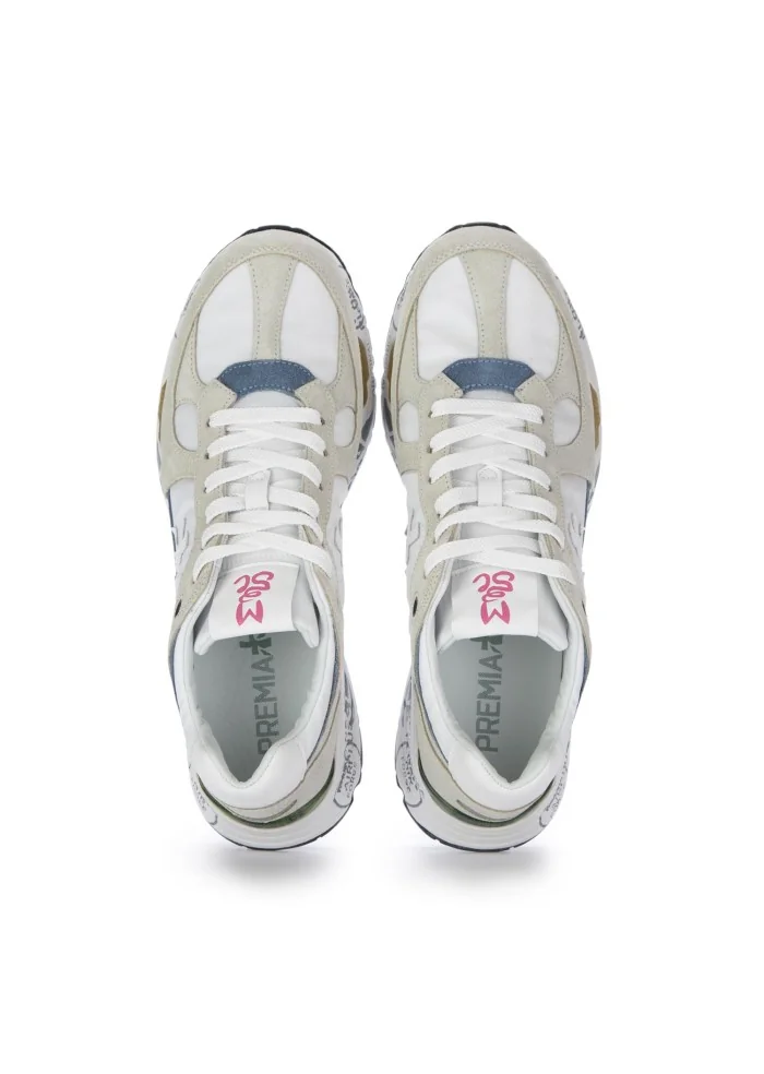 PREMIATA | SNEAKERS MASE BIANCO BEIGE AZZURRO Fornitura limitata