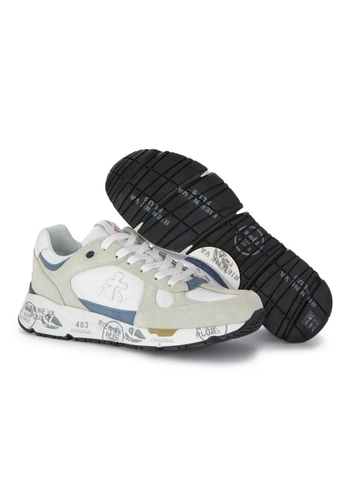 PREMIATA | SNEAKERS MASE BIANCO BEIGE AZZURRO Fornitura limitata