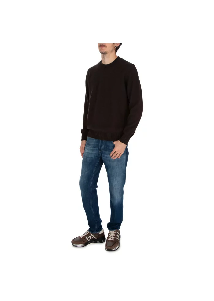 JURTA | MAGLIONE GOVA LANA MERINO MARRONE SCURO Offerta natalizia