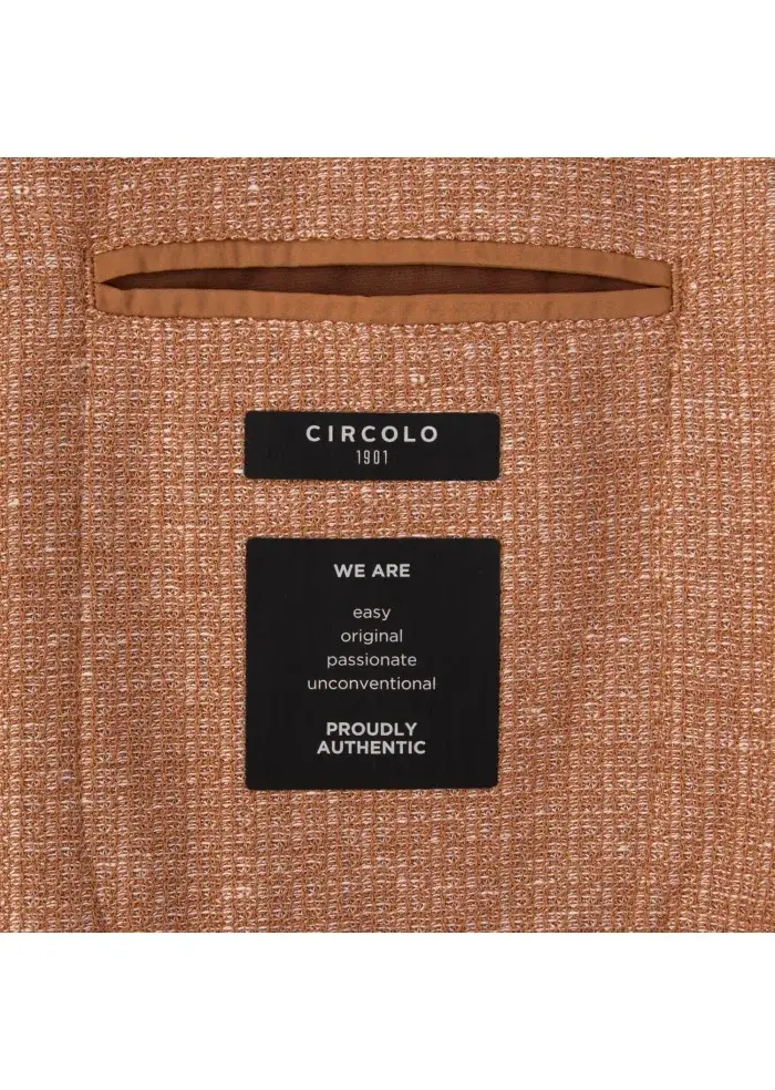 CIRCOLO 1901 | GIACCA LINO COTONE MARRONE CHIARO Promozione temporanea