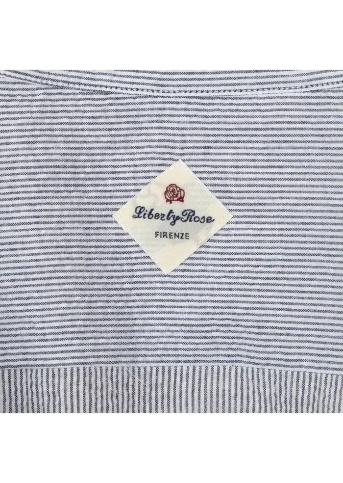 LIBERTY ROSE | CAMICIA BLAKE BIANCO BLU Sostegno trimestrale