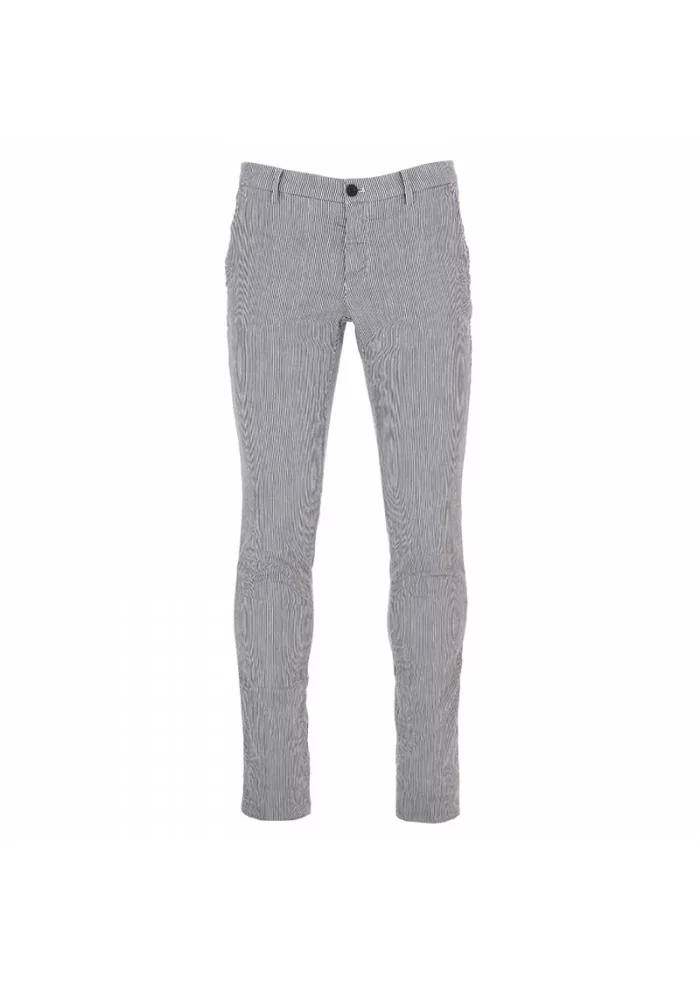 PANTALONI UOMO MASON'S | COTONE STRETCH BIANCO NERO Promozione
