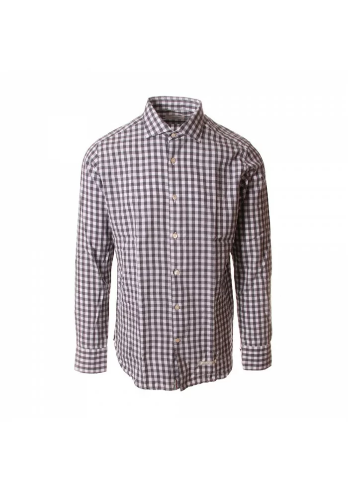TINTORIA MATTEI 954 | CAMICIA SCACCHI GRIGIO / BIANCO Pezzi Unici