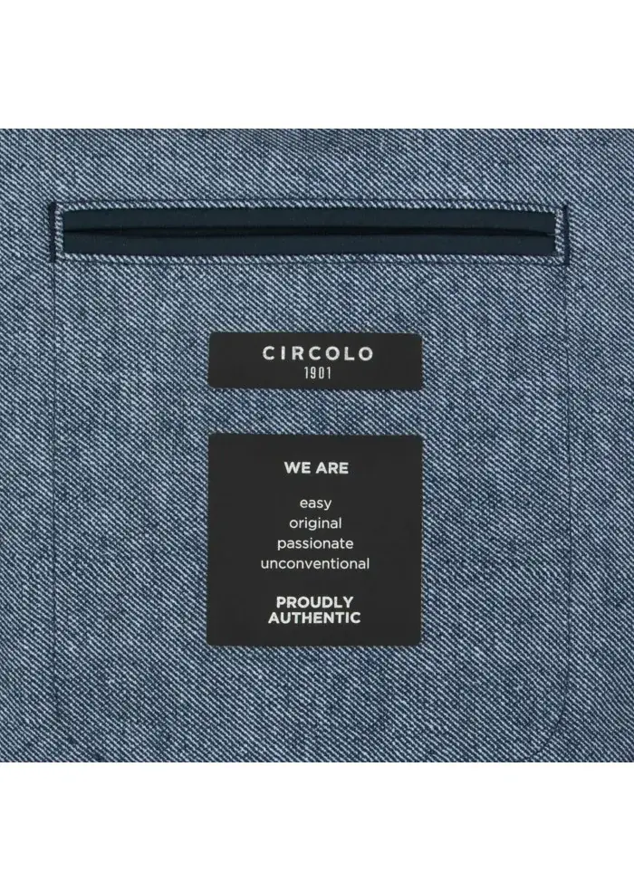 CIRCOLO 1901 | GIACCA JERSEY BLU MELANGE Prezzo Ridotto