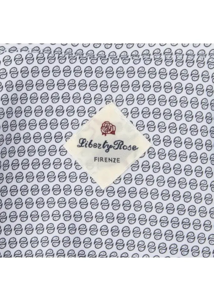 LIBERTY ROSE | CAMICIA BLAKE MICROFANTASIA BLU BIANCO Presa