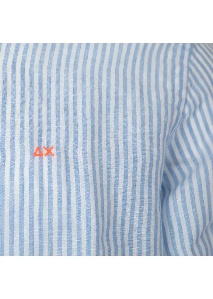 SUN68 | CAMICIA STRIPE CLASSIC BEACH AZZURRO BIANCO Online