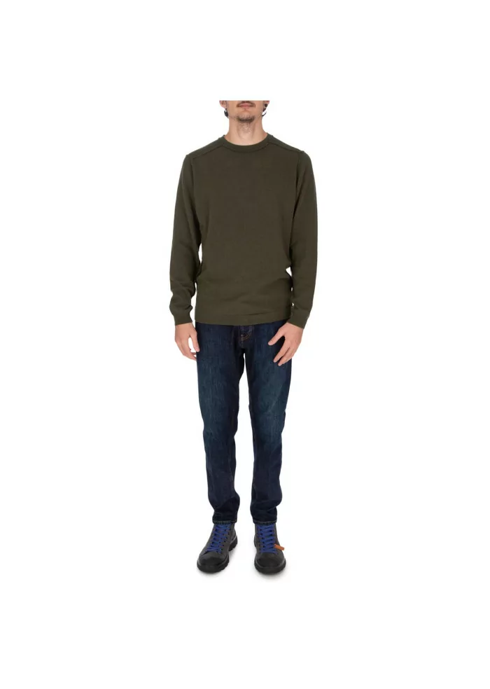 WOOL & CO | MAGLIONE LANA VISCOSA VERDE Grande vendita