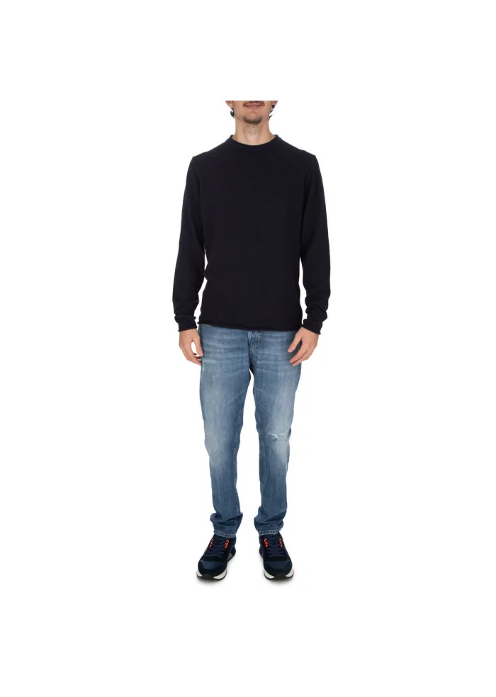 WOOL & CO | MAGLIONE TAGLIO VIVO BLU SCURO Flash Sale