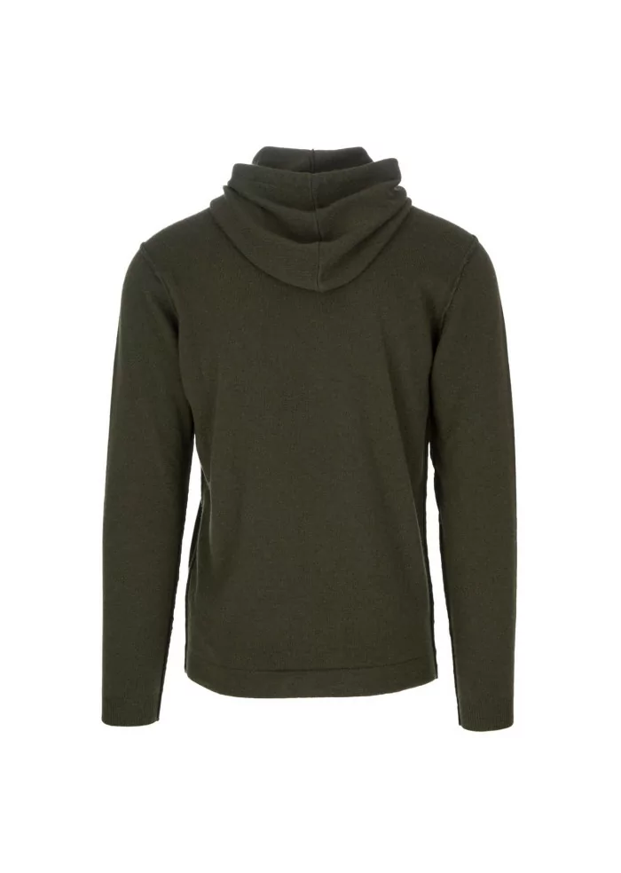 WOOL & CO | MAGLIONE CAPPUCCIO VERDE Fornitura limitata