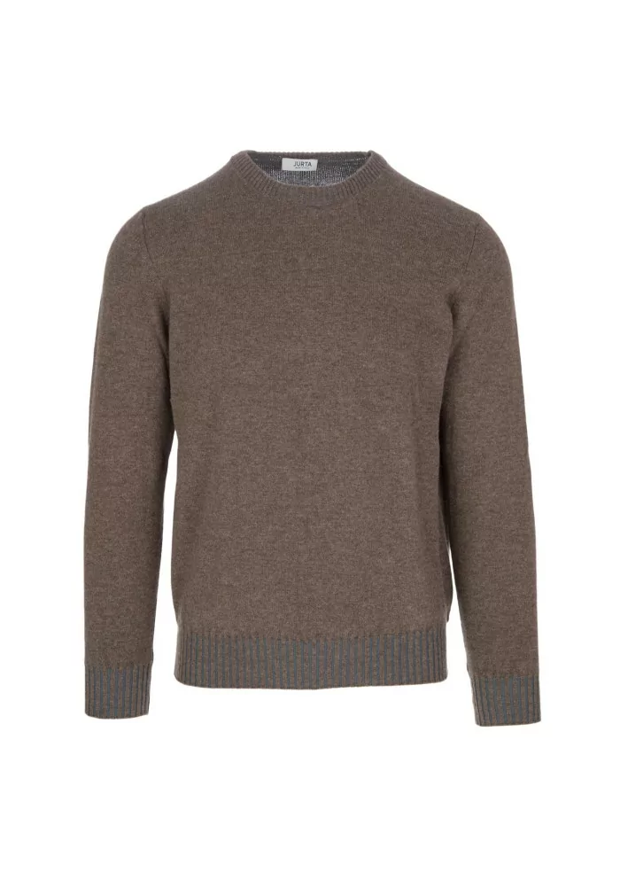 JURTA | MAGLIONE GOVA MERINO MARRONE AZZURRO Vendite stagionali