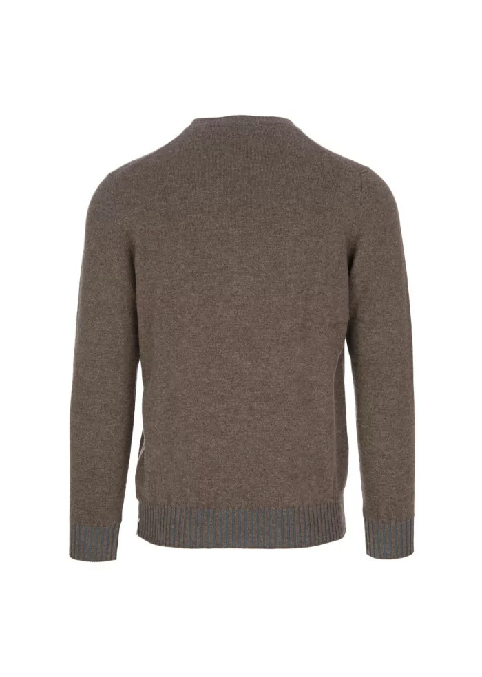 JURTA | MAGLIONE GOVA MERINO MARRONE AZZURRO Vendite stagionali