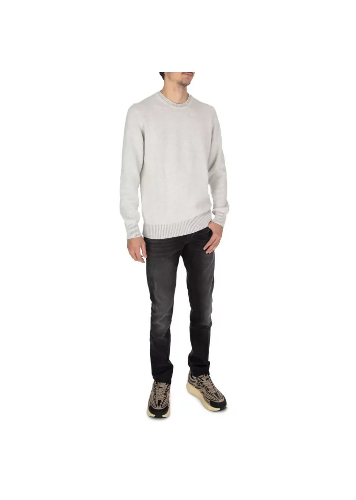 JURTA | MAGLIONE GIROCOLLO LANA MERINO GRIGIO PERLA Black Friday