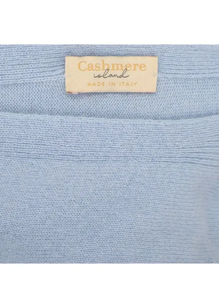 CASHMERE ISLAND | PONCHO SORRENTO AZZURRO CIELO Vendita calda