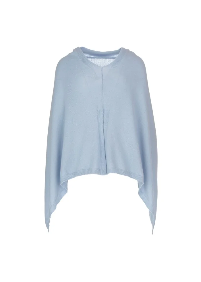 CASHMERE ISLAND | PONCHO SORRENTO AZZURRO CIELO Vendita calda