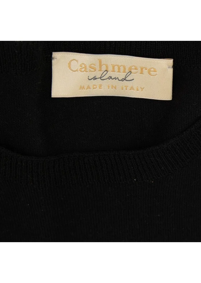 CASHMERE ISLAND | T-SHIRT RIOMAGGIORE NERO Latest fashion
