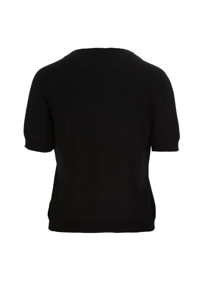 CASHMERE ISLAND | T-SHIRT RIOMAGGIORE NERO Latest fashion