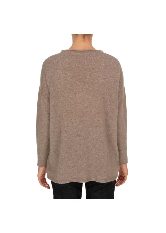 RIVIERA CASHMERE | MAGLIONE RASATO MARRONE Offerte esclusive