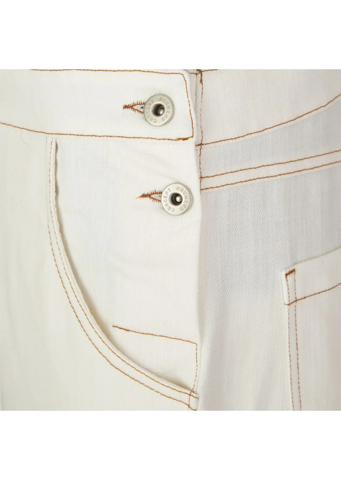 NOUMENO CONCEPT | SALOPETTE COTONE BIANCO PANNA Ritorno libero