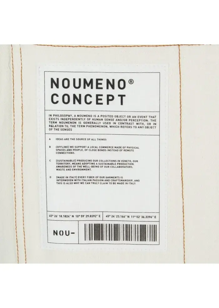 NOUMENO CONCEPT | SALOPETTE COTONE BIANCO PANNA Ritorno libero