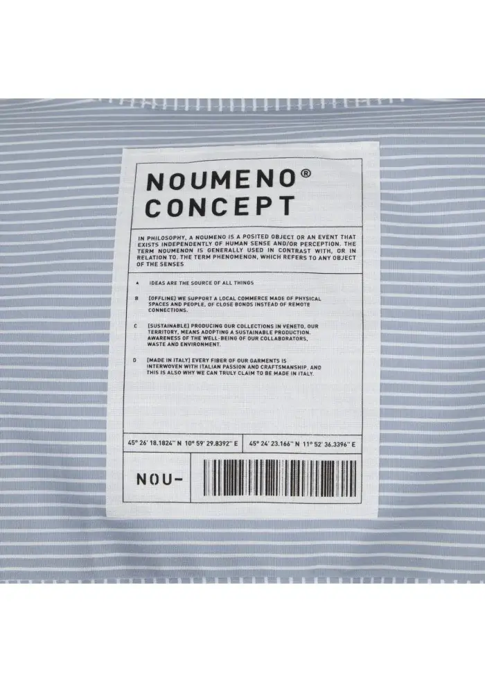NOUMENO CONCEPT | ABITO CHIUSURA A PORTAFOGLIO AZZURRO BIANCO Rilascio limitato