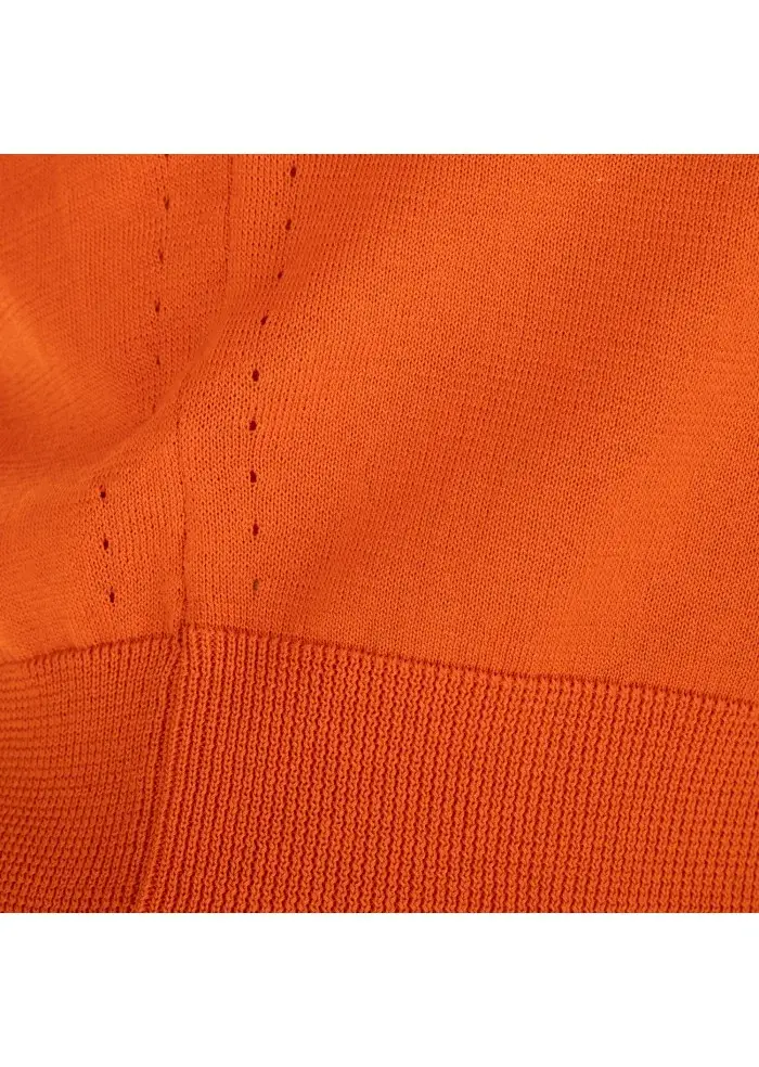 SEMICOUTURE | MAGLIONCINO SCOLLO A V ARANCIONE ACQUISTA ORA