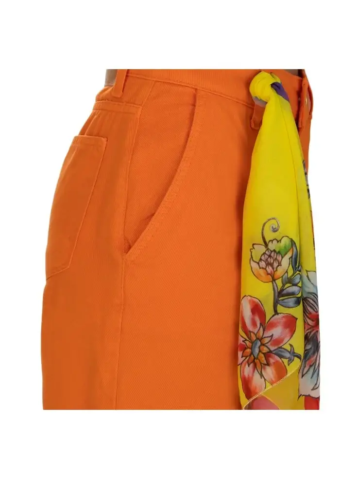 KARTIKA | PANTALONI GAMBA LARGA ARANCIONE Latest stili