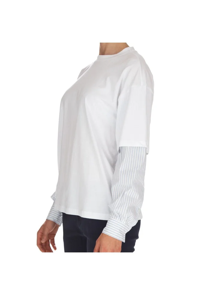 SEMICOUTURE | T-SHIRT CAMICIA OVER BIANCO Ultimo giorno