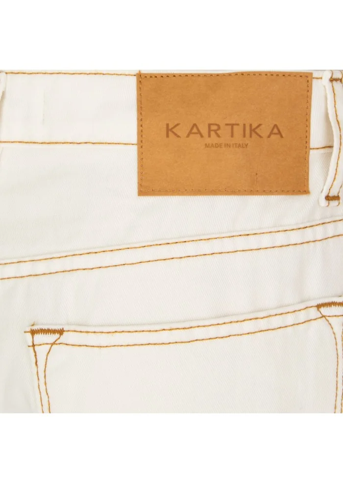 KARTIKA | JEANS CUCITURE A CONTRASTO BIANCO Only for today