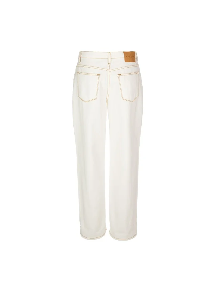 KARTIKA | JEANS CUCITURE A CONTRASTO BIANCO Only for today