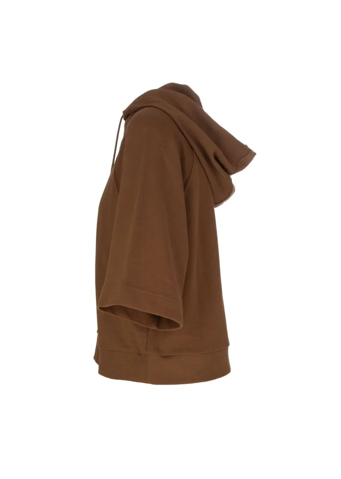SEMICOUTURE | FELPA MANICHE A TRE QUARTI MARRONE Fino al 55% di sconto