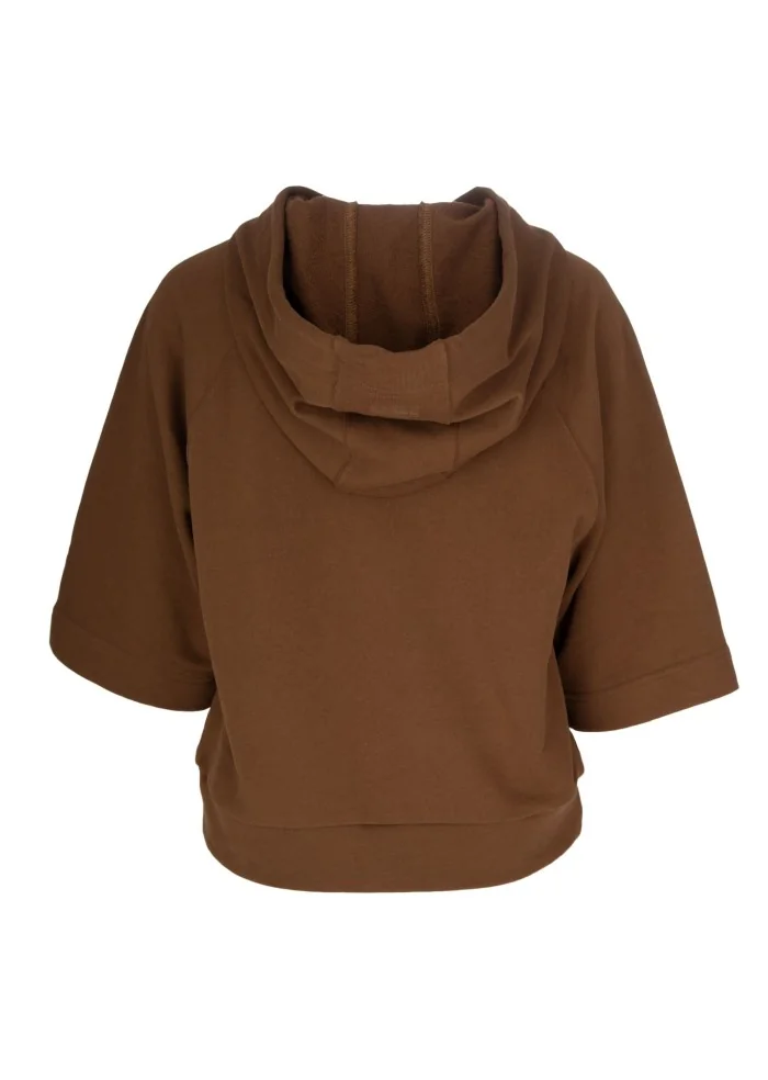SEMICOUTURE | FELPA MANICHE A TRE QUARTI MARRONE Fino al 55% di sconto