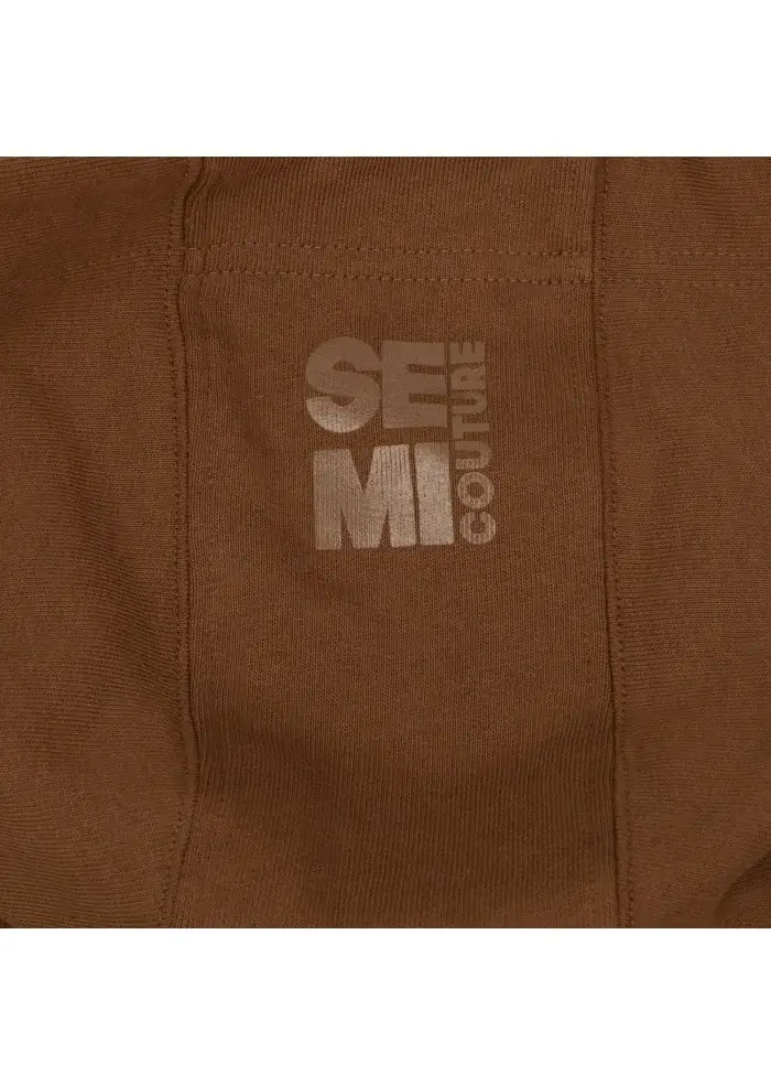 SEMICOUTURE | FELPA MANICHE A TRE QUARTI MARRONE Fino al 55% di sconto