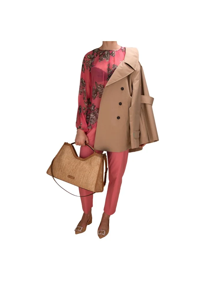 SEMICOUTURE | PANTALONI COTONE ROSA In vendita