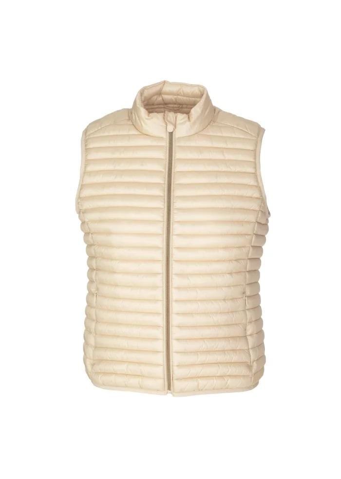 SAVE THE DUCK | GILET IRIS18 ARABELLA BEIGE 50% di sconto per tempo limitato