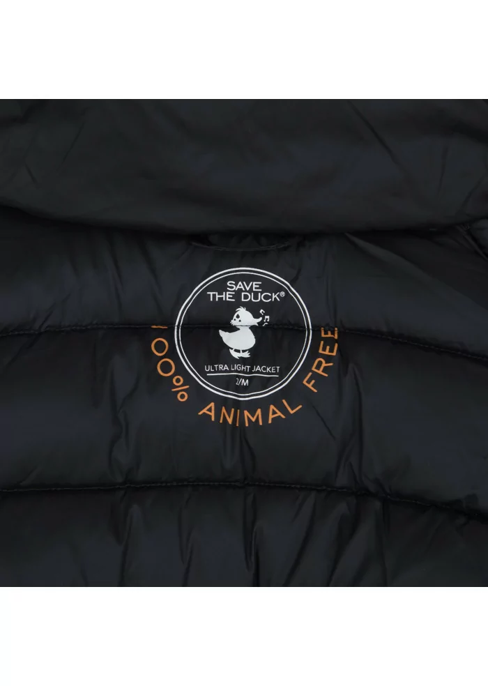 SAVE THE DUCK | PIUMINO CON CAPPUCCIO IRIS17 REESE NERO Consegna Veloce