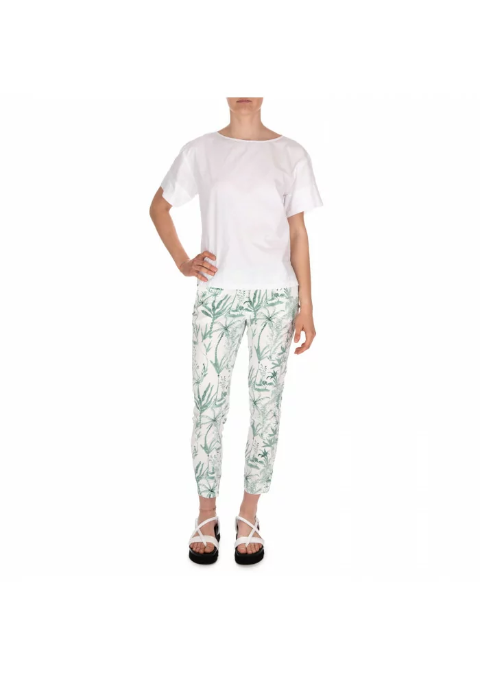 MASON'S | PANTALONI JAQUELINE CAPRI BIANCO VERDE Affare Del Giorno