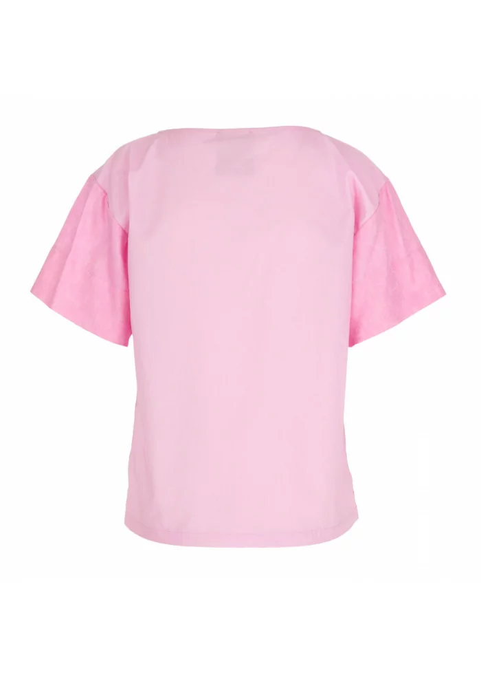 SEMICOUTURE | CAMICIA COTONE RICAMO ROSA Prezzo Ridotto