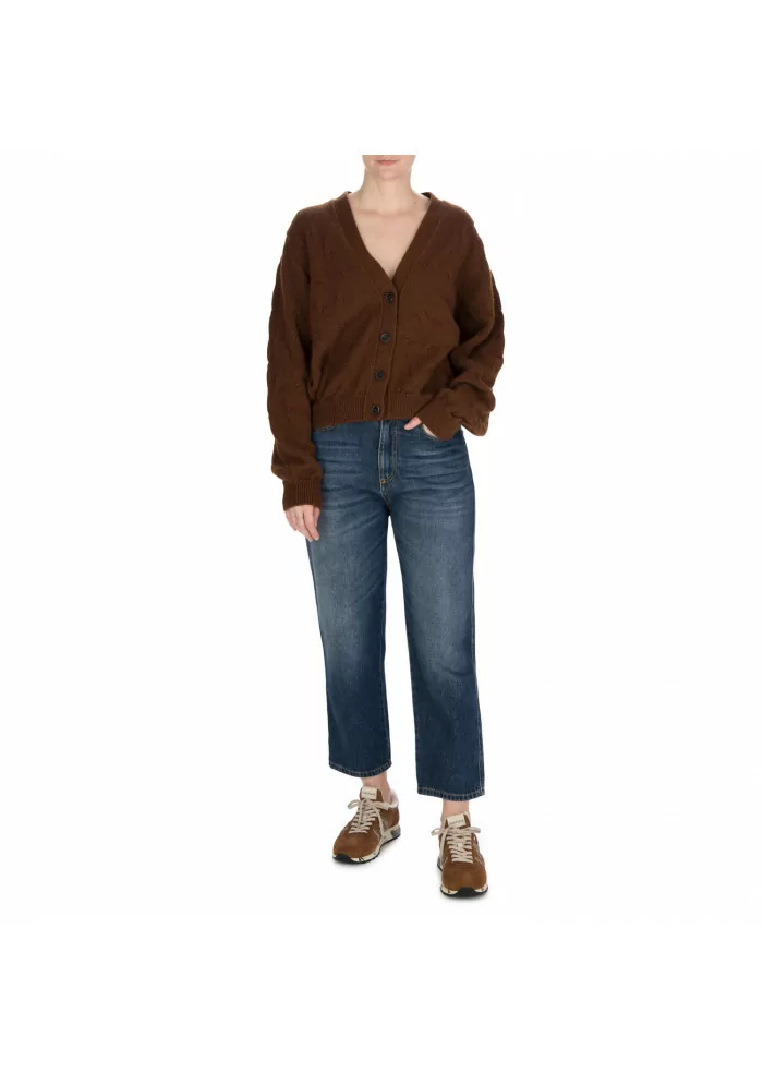 SOLOTRE | CARDIGAN LANA MARRONE Presa