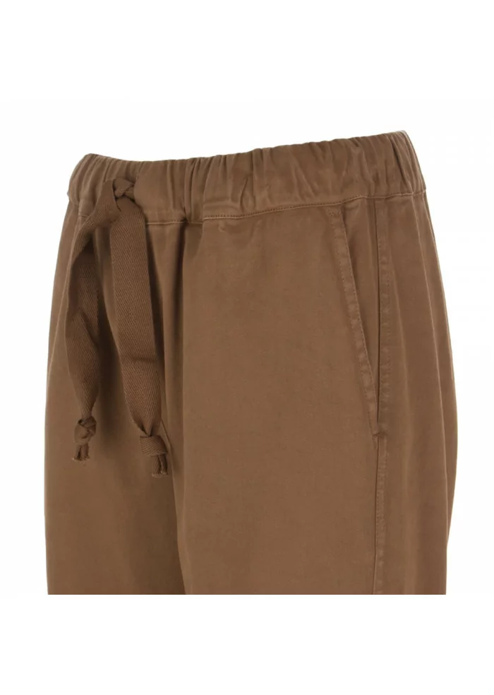 SEMICOUTURE | PANTALONI JOGGER VITA ALTA MARRONE Offerta