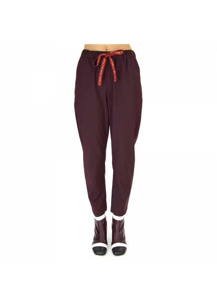 PANTALONI DONNA SEMICOUTURE | Y9AL05 BORDEAUX SCURO Spedizione gratuita